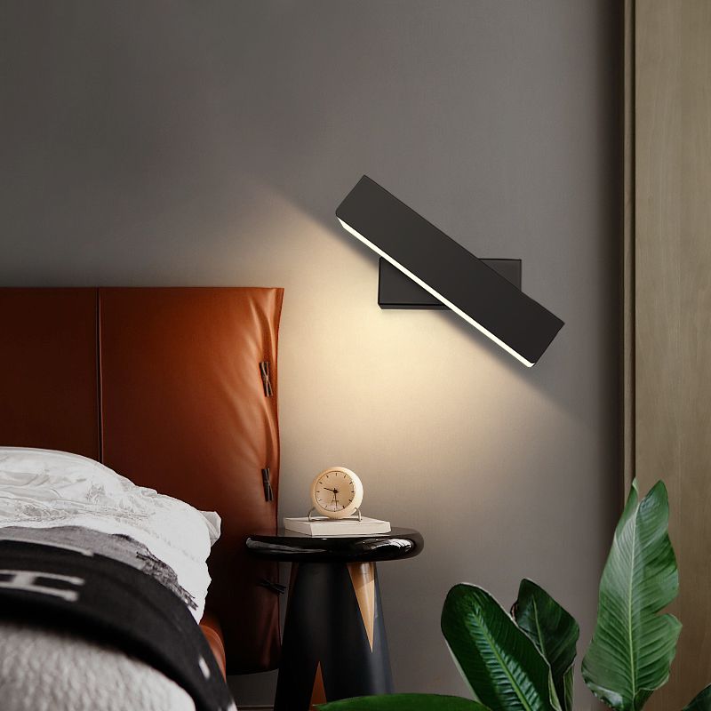 Modern Minimalist Style Rectangular Wall Light Sconces Metal Sconce Lights for Bedroom