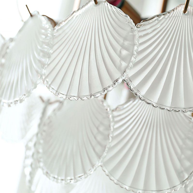 Contemporary Style Geometry Pendant Lighting Glass Hanging Chandeliers in Gold