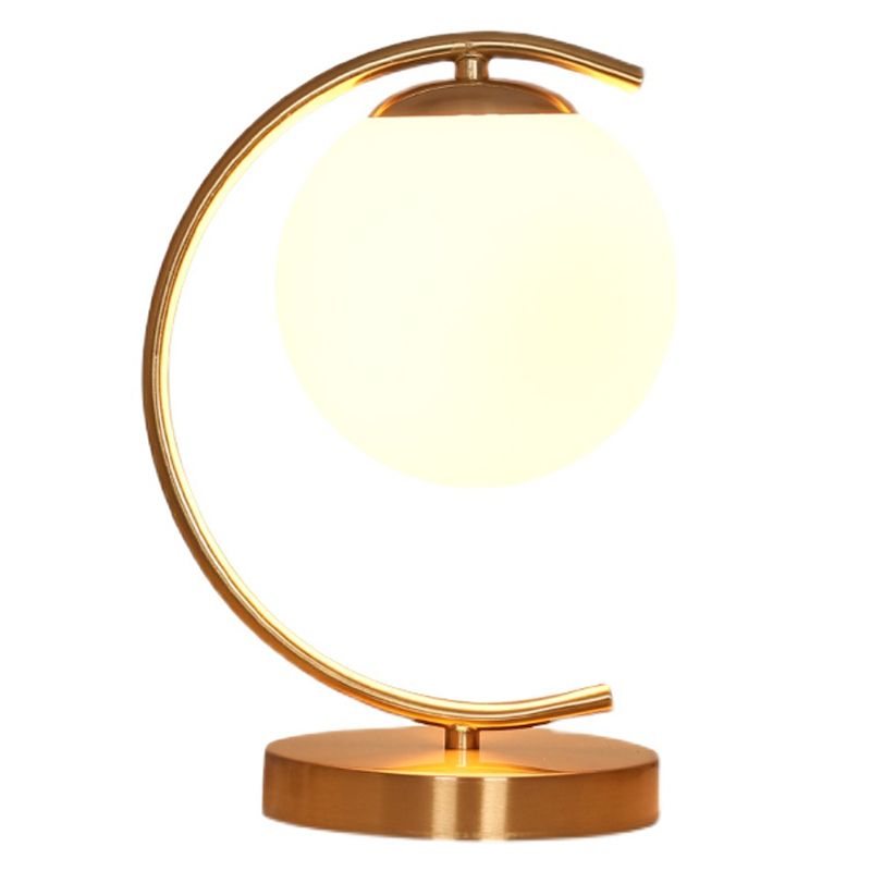 Verre de lampe de table sphérique moderne 1 lumière de table légère