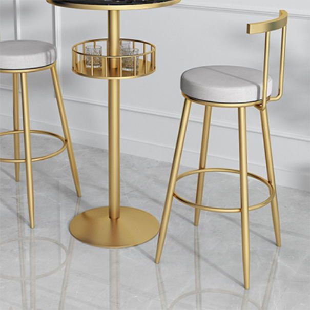 Glam Stone Bar Table Set 1/3 Pieces Round Counter Table for Indoor