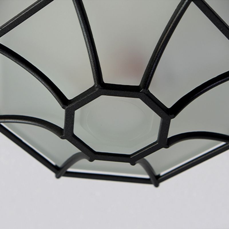 Lampe encastrée de Style moderne, abat-jour octogonal en verre, plafonnier de cour