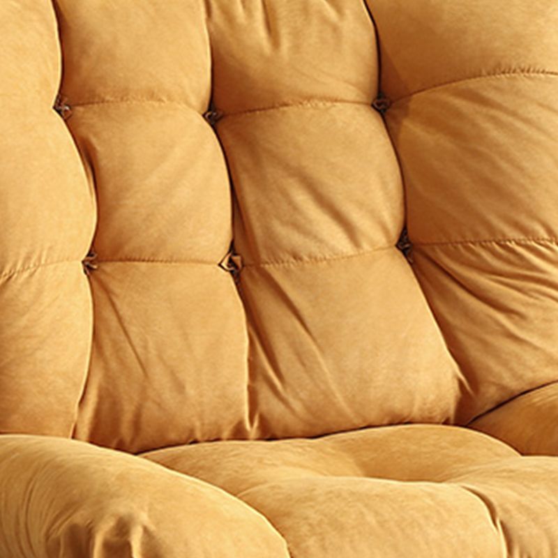 Modern High Back Armless Chair, Fabric Upholstered Biscuit Accent Chair