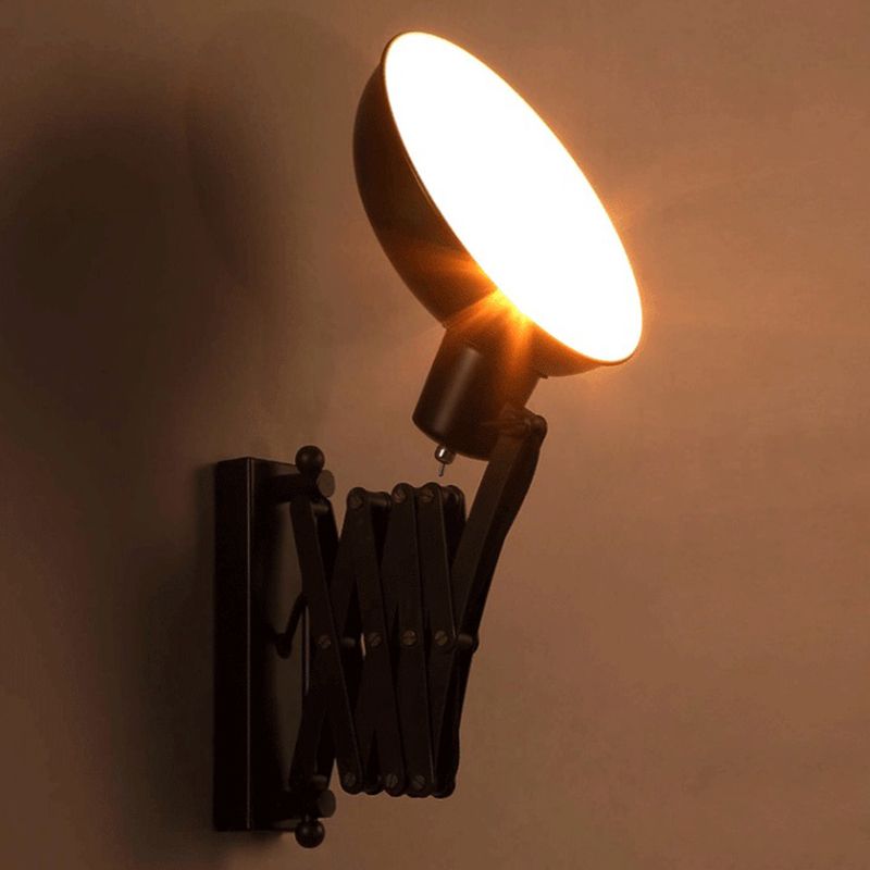 American Retro Industrial Style Swing Arm Wall Lampe 1 leichte Metallleuchten