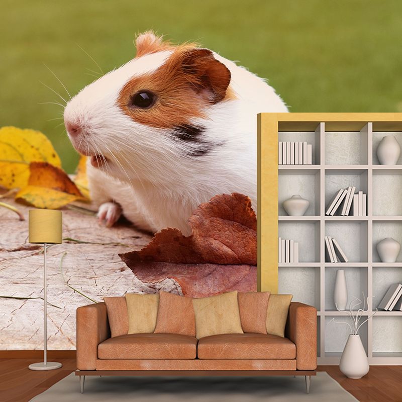 Customized Contemporary Guinea-Pig Mural Mildew Resistant for Sitting Room Bedroom