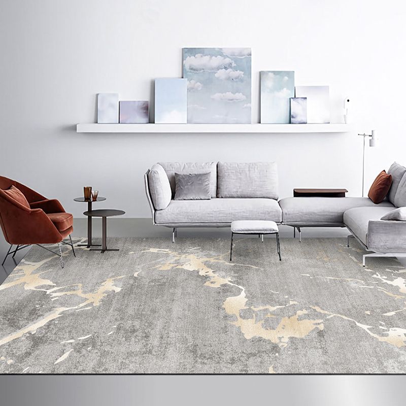 Stylish Smoky Cloud Pattern Rug Modern Polyester Carpet Anti-Slip Area Rug for Home Decor