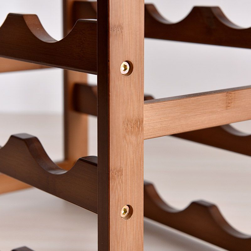 Modern Countertop Wine Rack Wood Wine Bottle Rack for Living Room