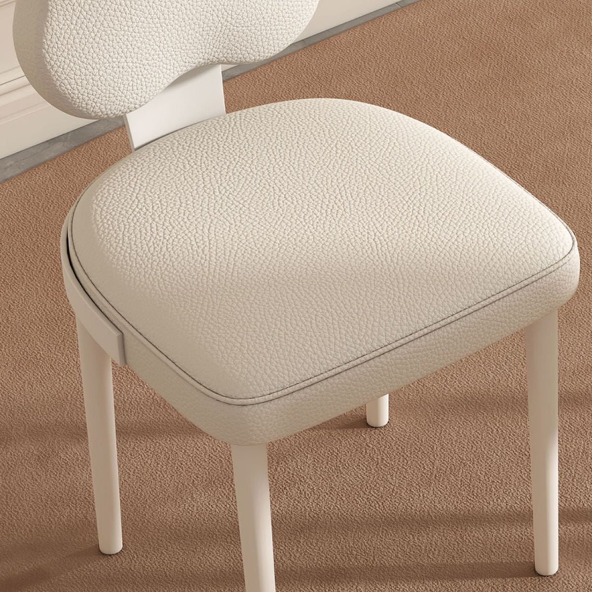 Contemporary Indoor Faux Leather Upholstered Armless Side Dining Chair