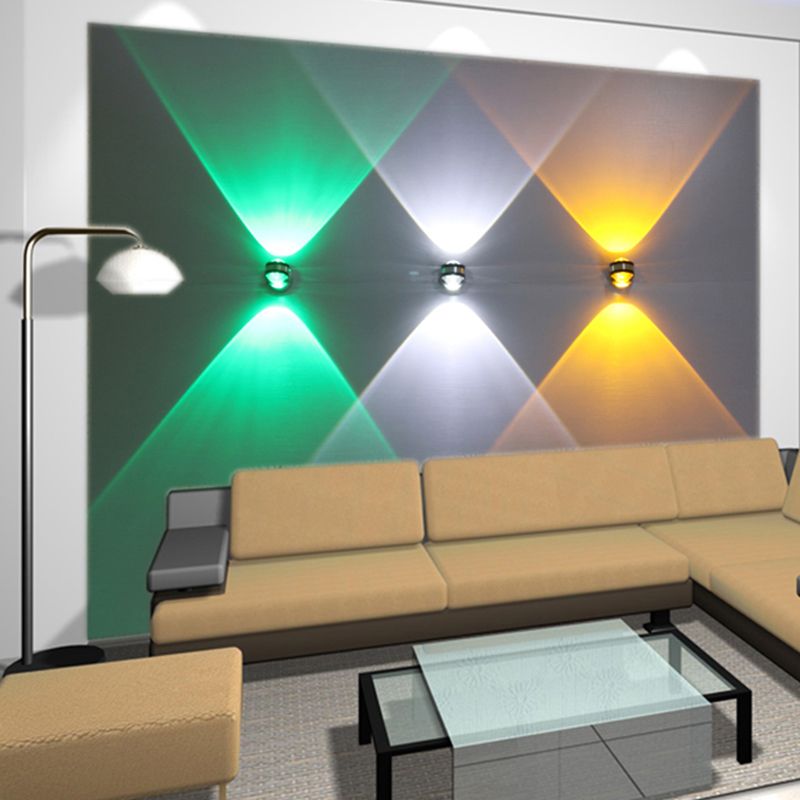 Contemporary Style Geometric Wall Mounted Lamps Metal Multi Lights Wall Sconces