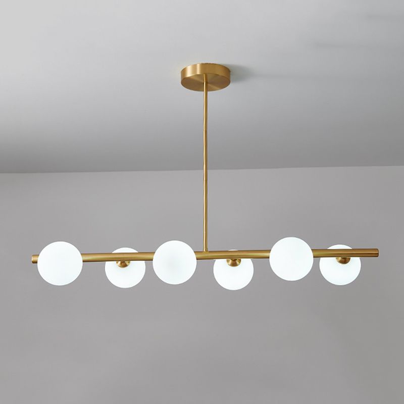 Glass Globe Island Lighting Modern Multiple-Light Island Pendant Lights