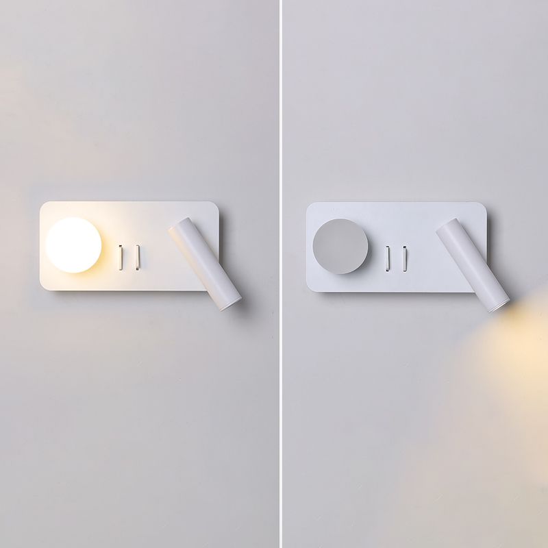 Modern Metallic Household Wall Sconce Adjustable Arm Bedroom LED Reading Lamp