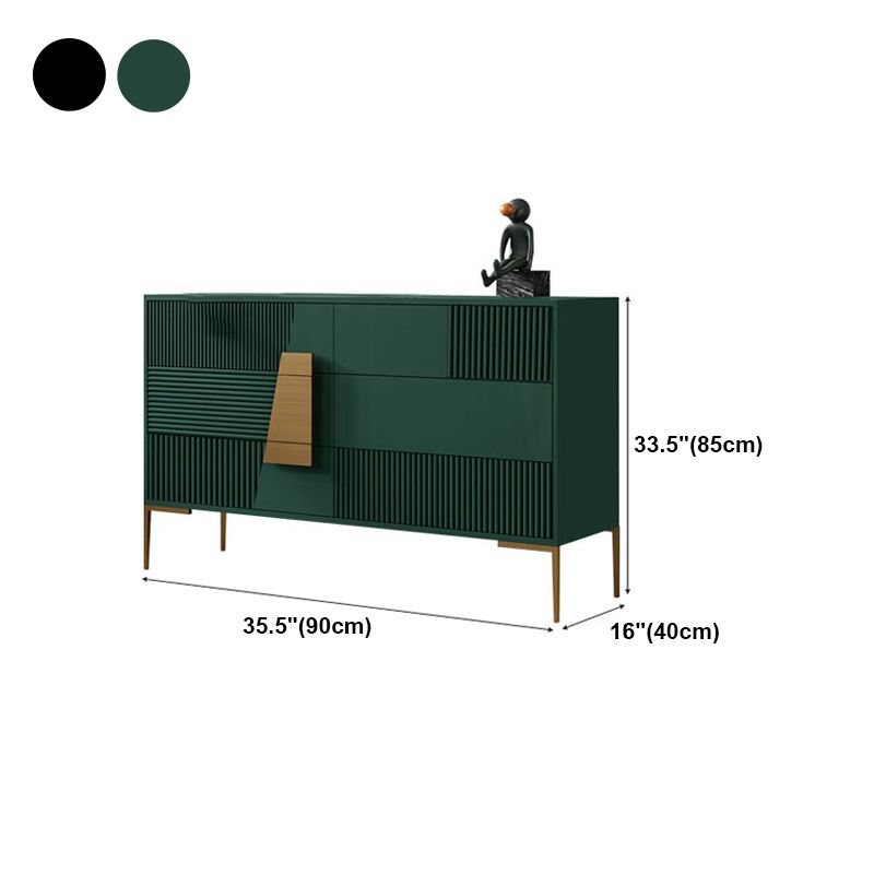 Glam Style Wood Buffet Sideboard Dining Room Buffet Server with Drawer