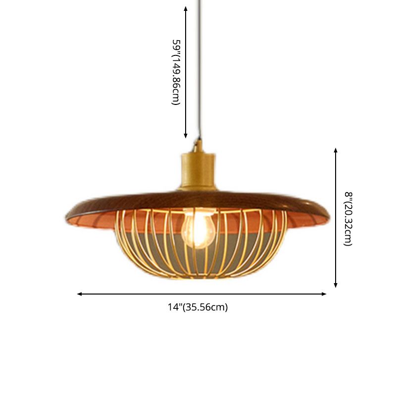 Hanging Light Fixture Modern 1-Light Suspension Pendant Lamp with Metal Shade for Restaurant