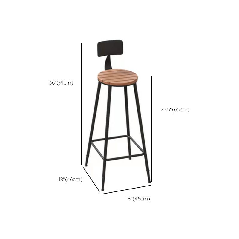 1/5 Pieces Brown Bar Table with Metal Stools Industrial Manufactured Wood Pub Set