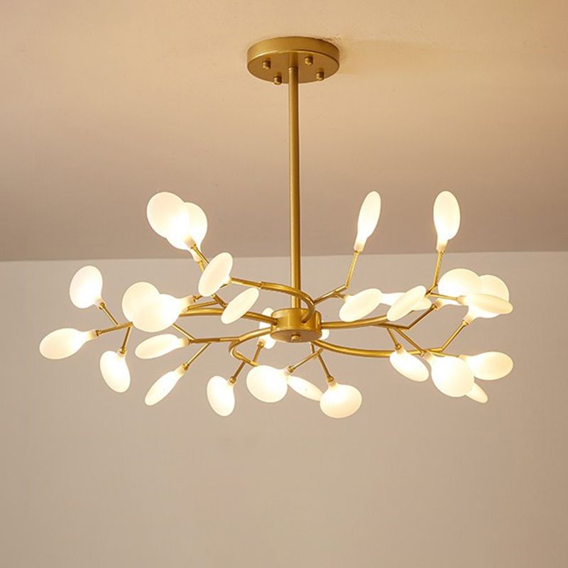 Metal Swirling Branch Chandelier Pendant Light Simplistic LED Hanging Light for Dining Room