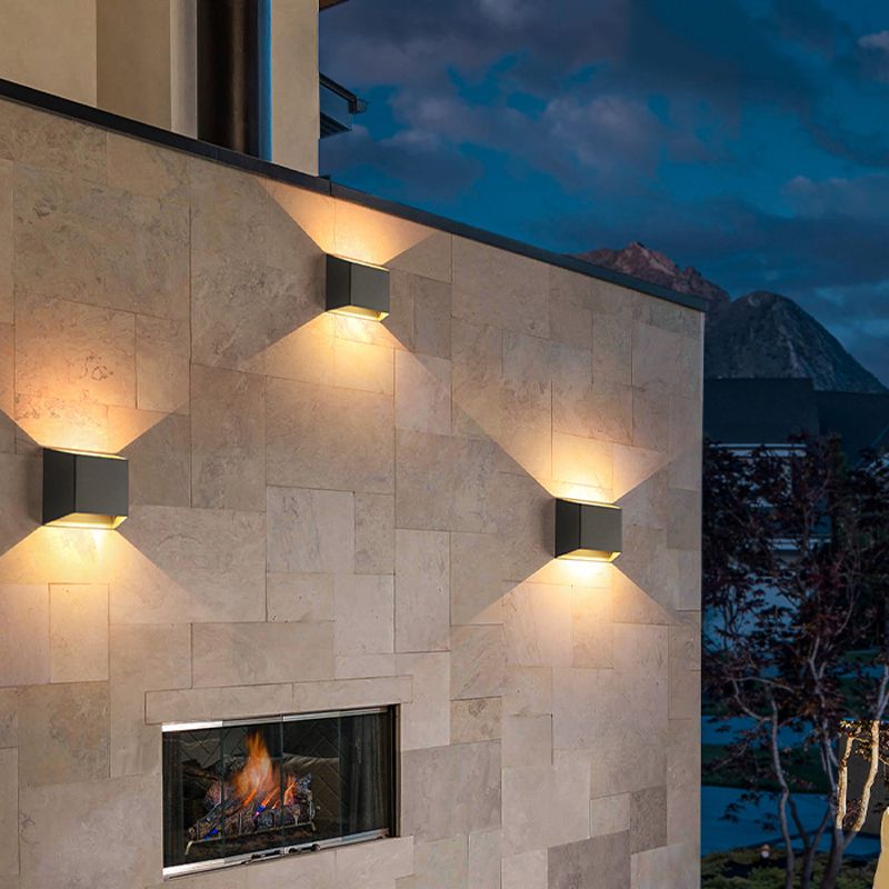 Grey Aluminum LED 1 - Light Wall Fixture Square Wall Mounted Lighting