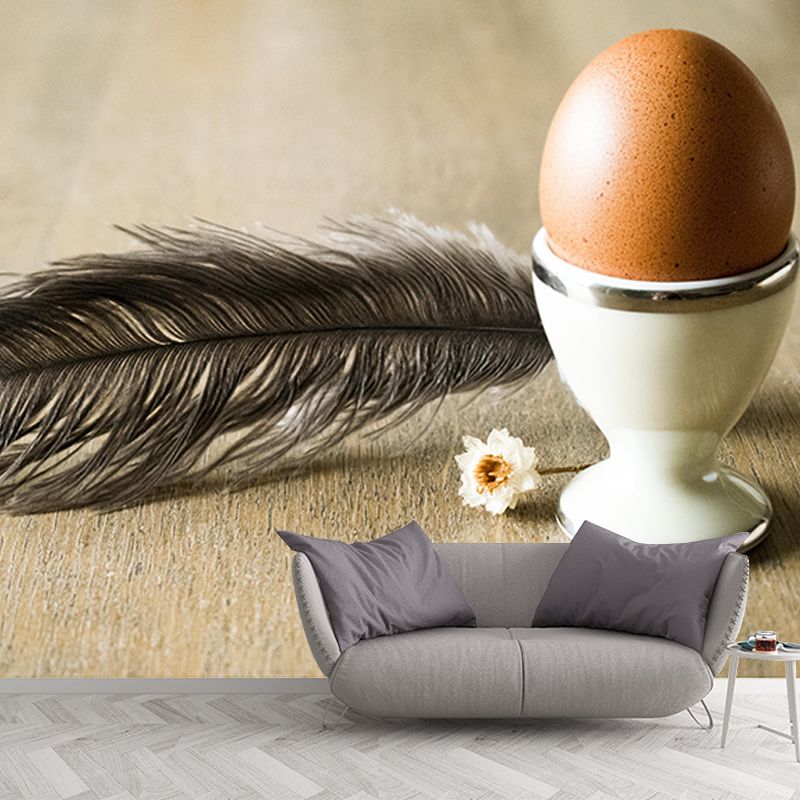 Mural Environment Friendly Bird Feather Mural Decorative Wallpaper for Living Room