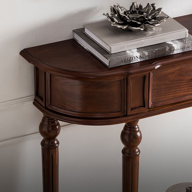 Victorian Wood Console Table Free Form Console Sofa Table for Hall