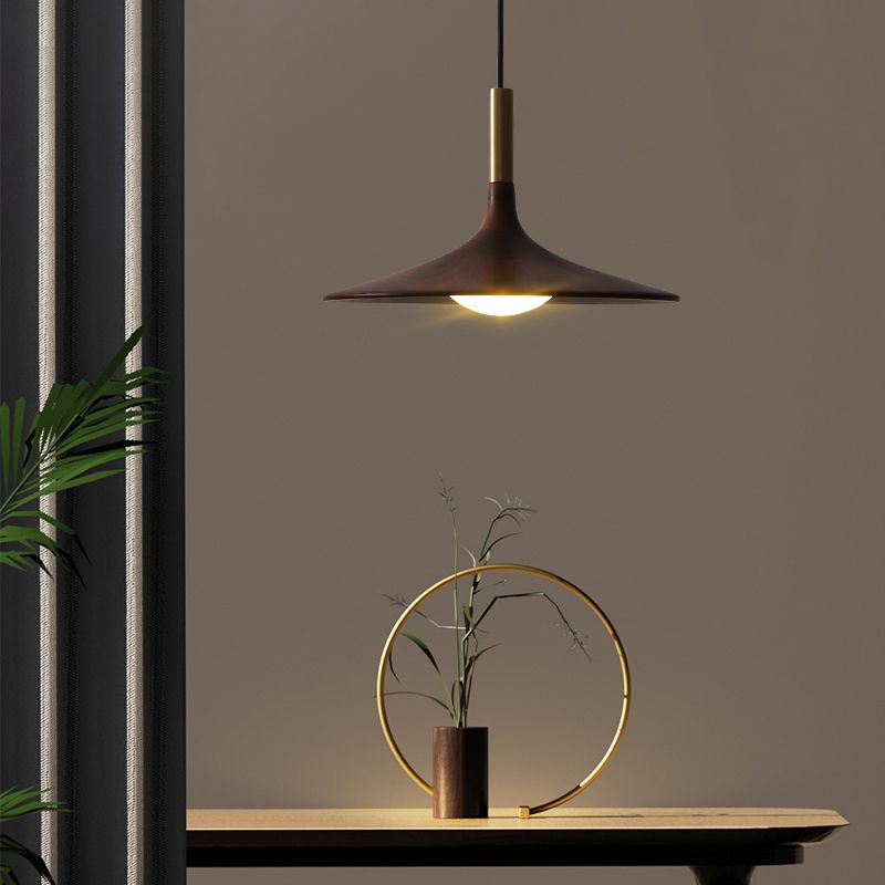 Lampada a ciondolo a ciondolo a ciondolo a ciondolo in legno Light Minimalistic Sospension Light for Tea Room