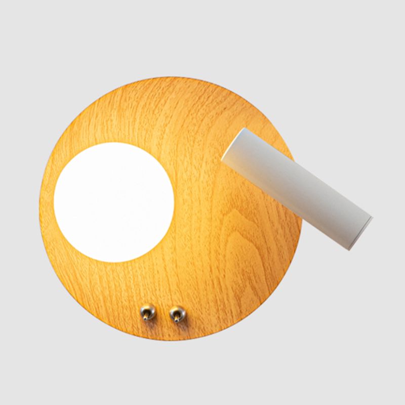 2 luces de lectura geométrica de la iluminación de pared de estilo moderno lámpara montada en la pared en marrón