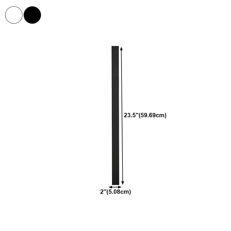 Linear Shape Metal Wall Lighting Idea Modern Style 1 Light Wall Mount Lighting