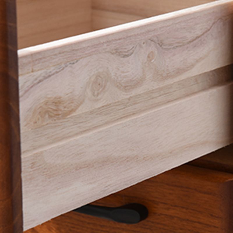 16.53" Wide Accent Chest with Drawers Solid Wood Chest with Wheels