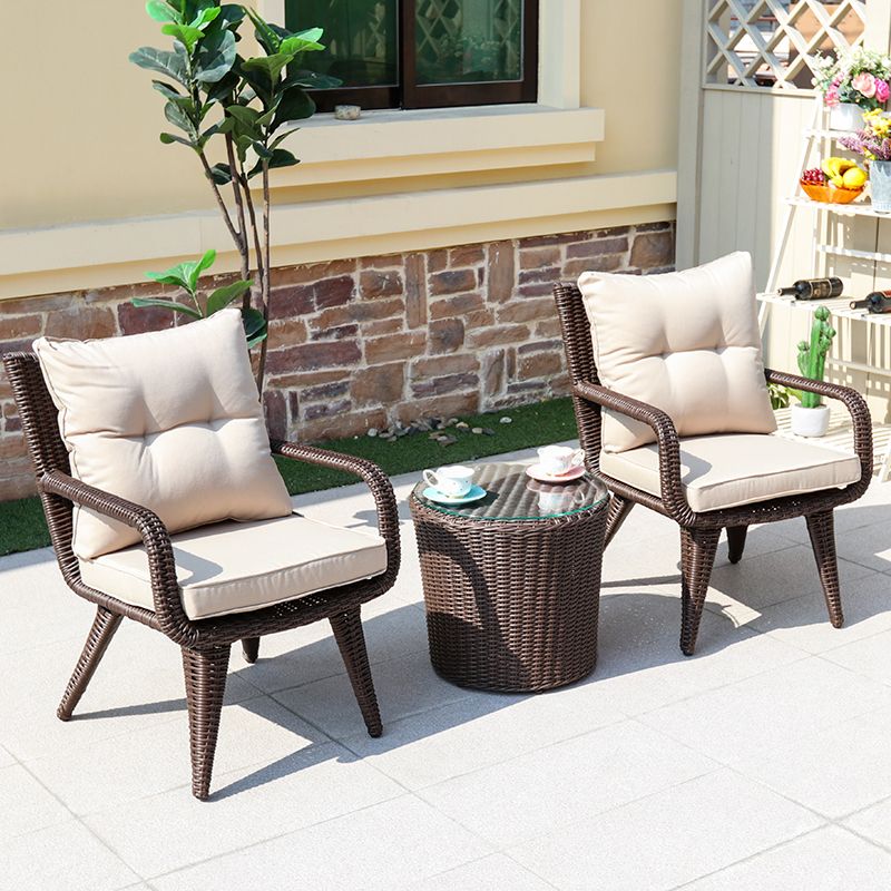 Modern Style Bistro Table Set Round 3 Pieces Bistro Table Set
