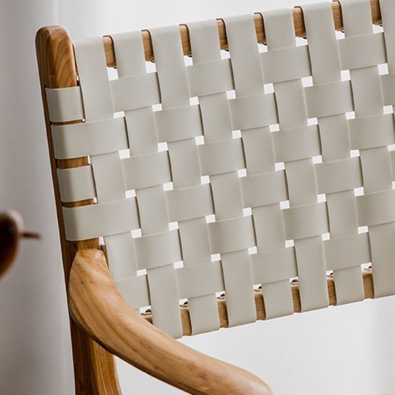 Modern Style Dining Chairs Solid Wood Open Back Dining Chair for Home