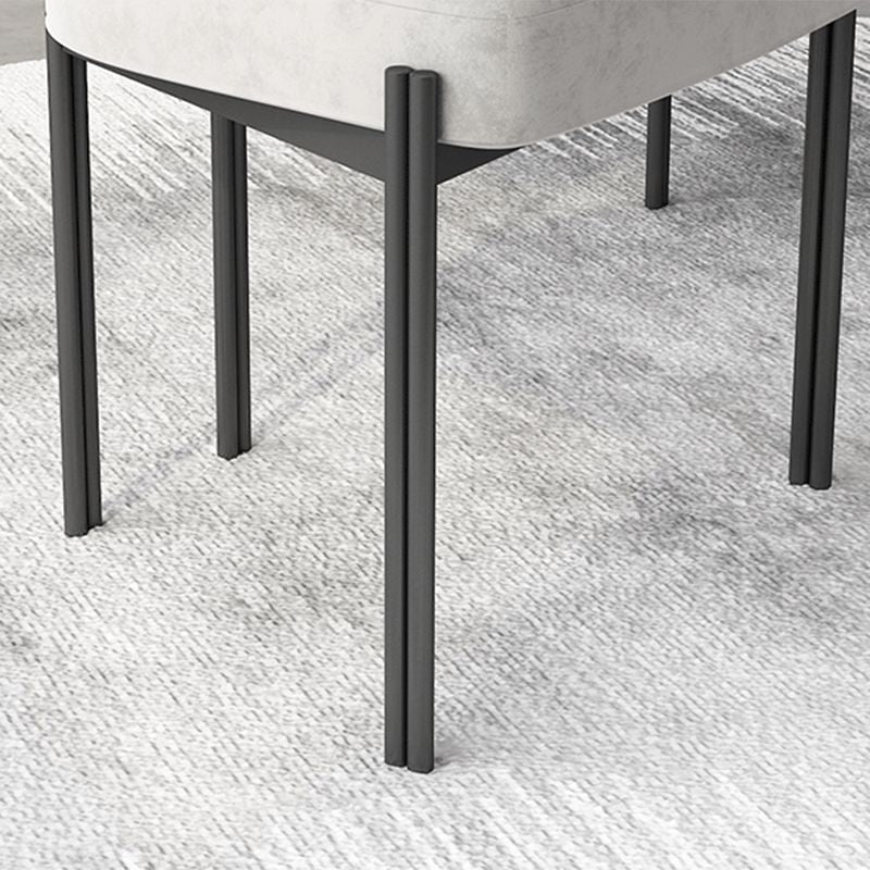Industrial Style 19.68" Wide Fixed Back Sponge Armless Chair