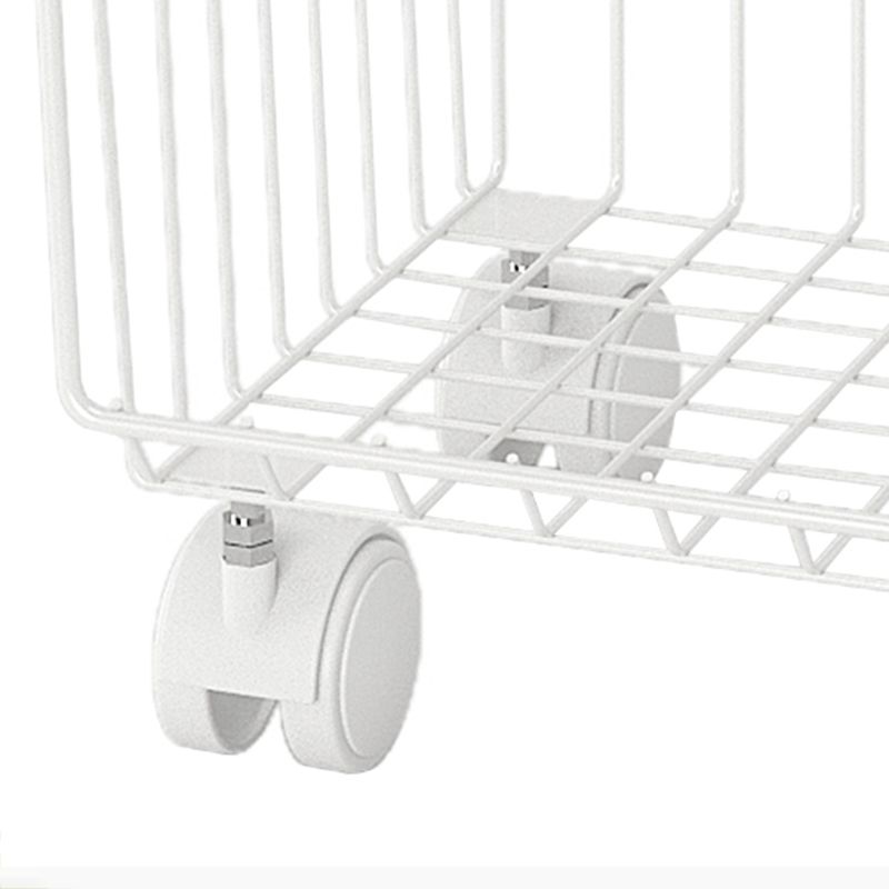 Libreria geometrica industriale in metallo chiuso indietro con ruote