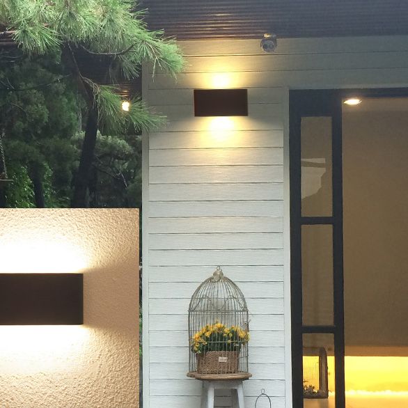 Minimalist LED Up and Down light Frame Wall Light  Metal Rectangle Wall Light for Living Room