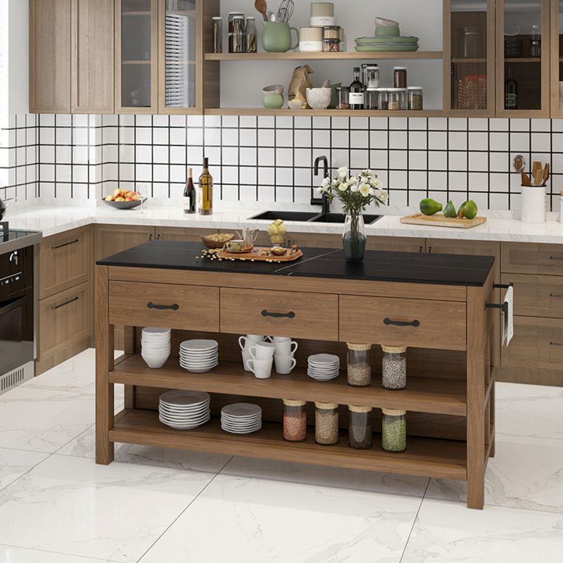 Modern Pine Solid Wood Rectangle Island Table for Kitchen Dining Room