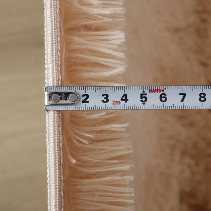 Minimalistischer Teppich Einfacher fester Farbe Innenteppich Polyester Wohnzimmer Shag Teppich mit rutschfestem Hintergrund