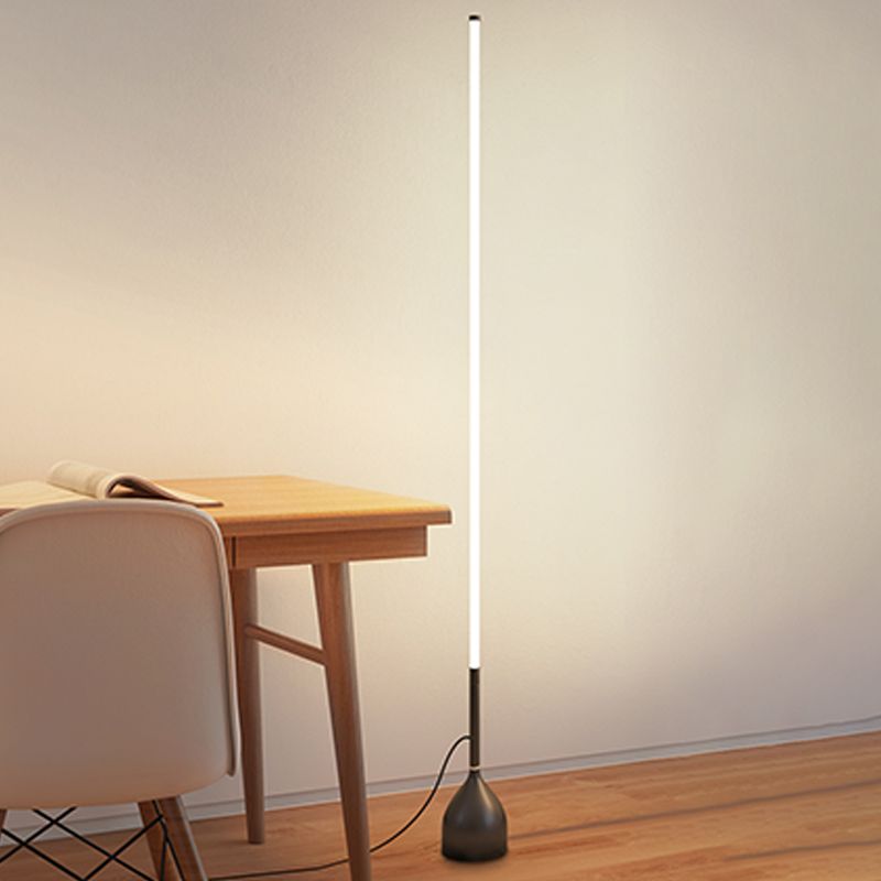 Modern Style Linear Shape Floor Lamp Metal Single Light Floor Lamp