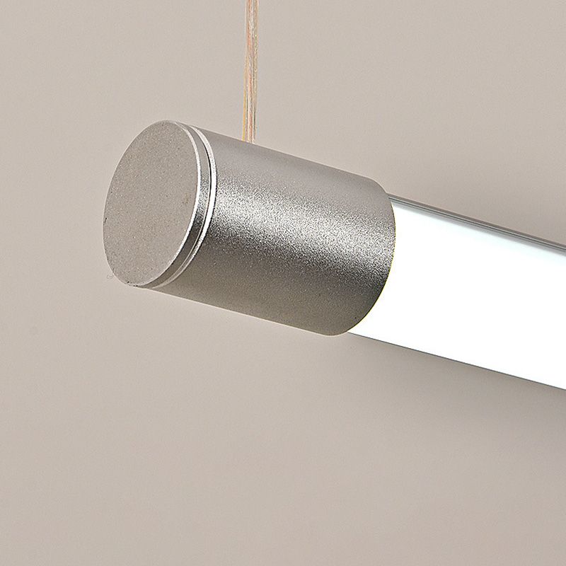 Metal Tube Shaped Led Pendent in Modern Style 30W Led Suspended Lights for Office Conference Room