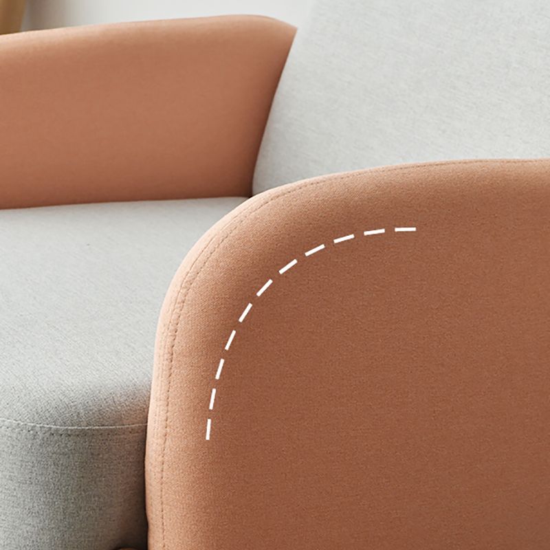 29.52" Wide Linen Arm Chair Square Arms Included Chair with Basic Four Leg