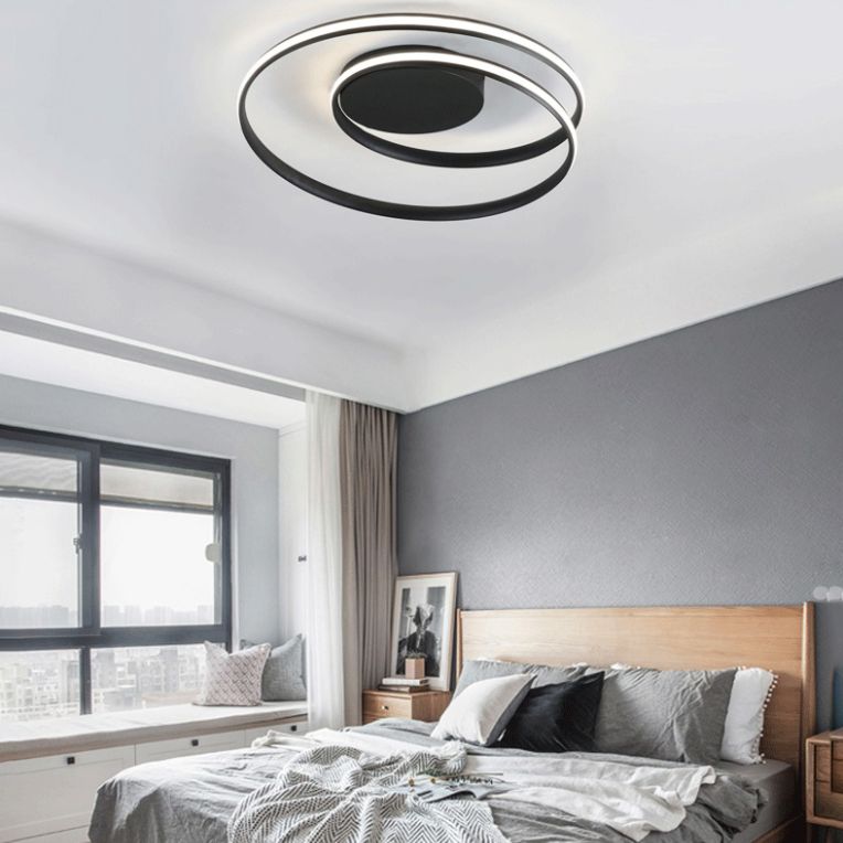 Lámpara de techo LED lineal creativa moderna, montaje empotrado de aluminio con pantalla de silicona