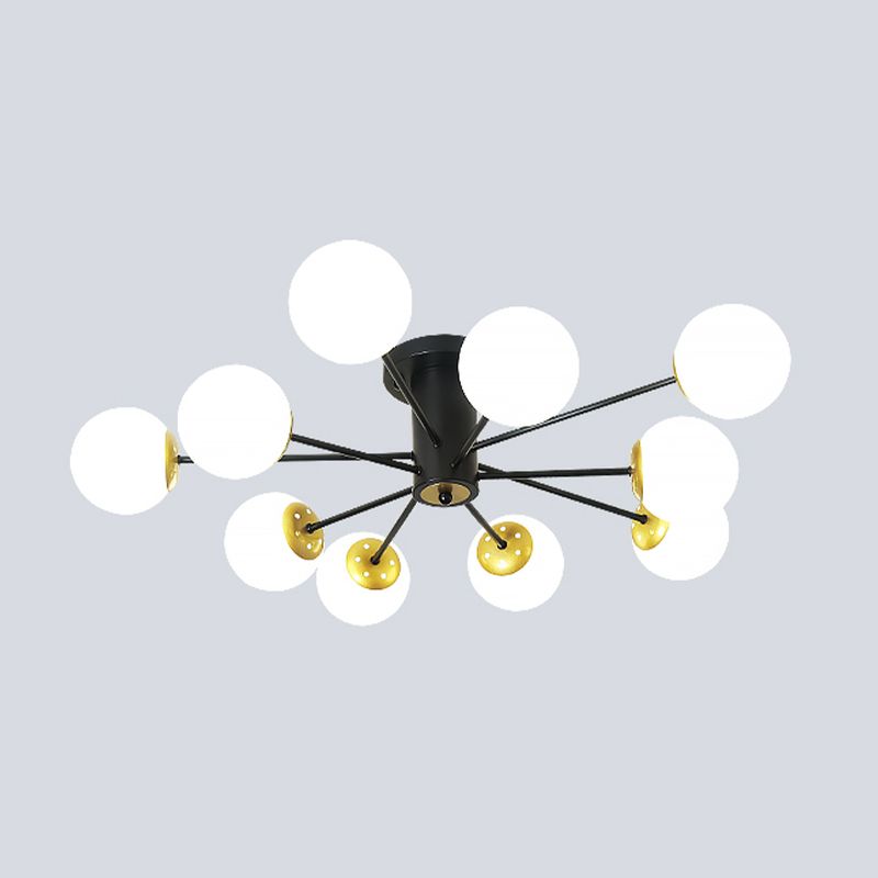 Nordic Style Iron Ceiling Light Ball Shape Shade Ceiling Lamp for Bedroom