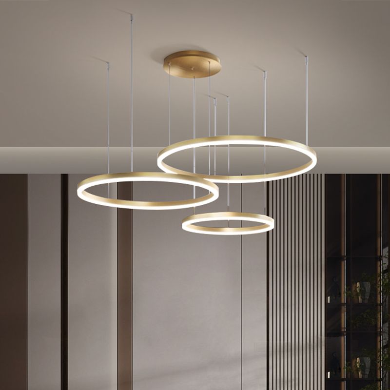 Modern Wrought Iron Hanging Ceiling Lights Tiered Pendant Chandelier for Living Room