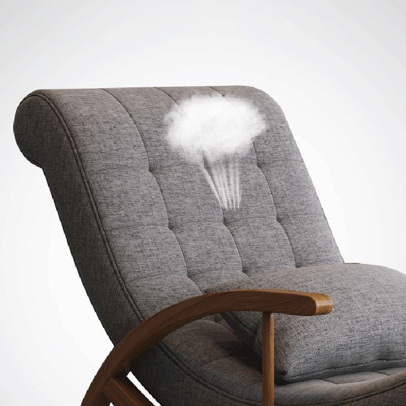 25.59"Wide Accent Chair Cotton Blend Lounge Chair with Sled Base and Pillow Back