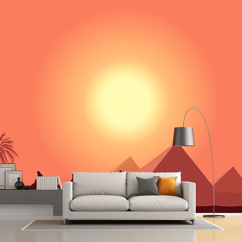 Desert Mildew Resistant Wallpaper Illustration Sleeping Room Wall Mural