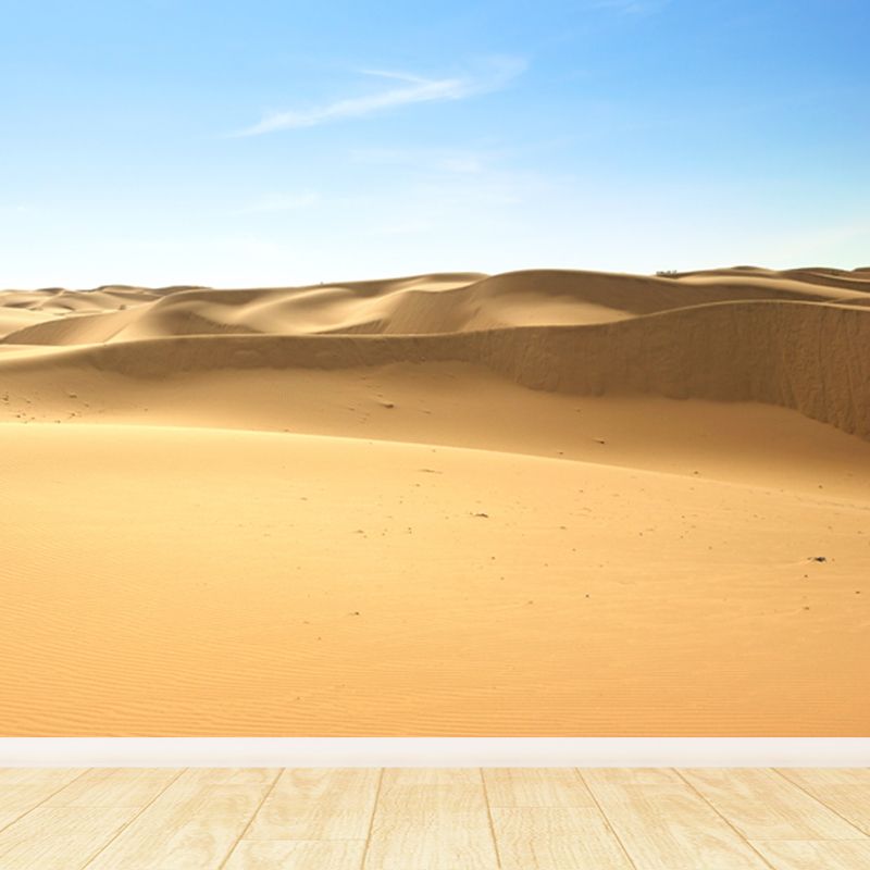 Endless Dune Sea Mural Wallpaper Living Room Desert Scene Wall Covering, Made to Measure
