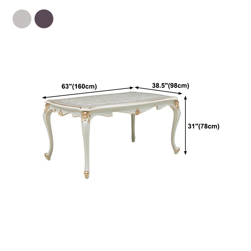 Mid-Century Rectangle Standard Dining Table Solid Wood Kitchen Dining Table with 4 Legs Base