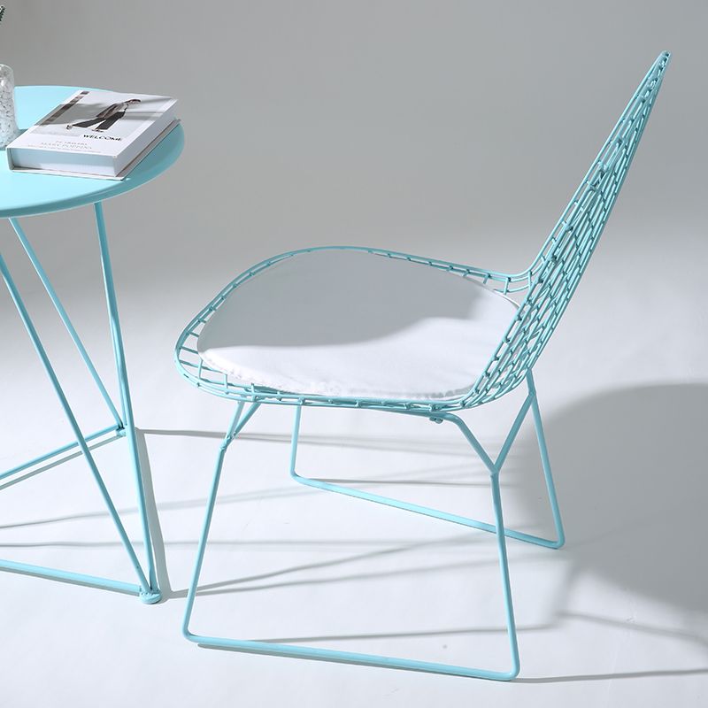 Metal Stacking Outdoors Modern Dining Chairs Patio Dining Chair