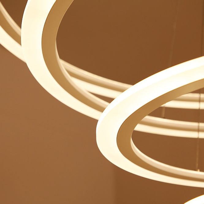 Eigentijdse eenvoudige LED hangende kroonluchter lichte meerlagige hangende lichtkit voor woonkamer