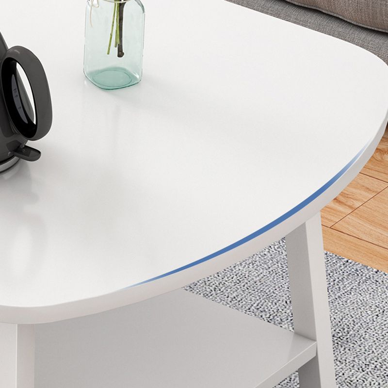 19"H Contemporary Coffee Table Wooden Coffee Cocktail Table with Storage