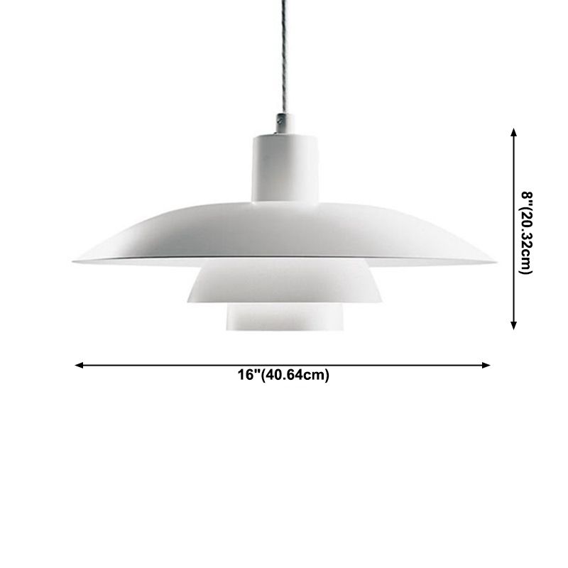 3-Tier Minimalist Hanging Light, Zinc Single-Bulb Hanging Lamp for Dinner Table