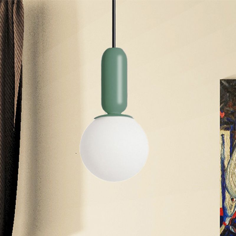 Nordic Elemy Bare Bulbe Pendant Light 1 Head Hanging Lampe for Study Room Bedroom
