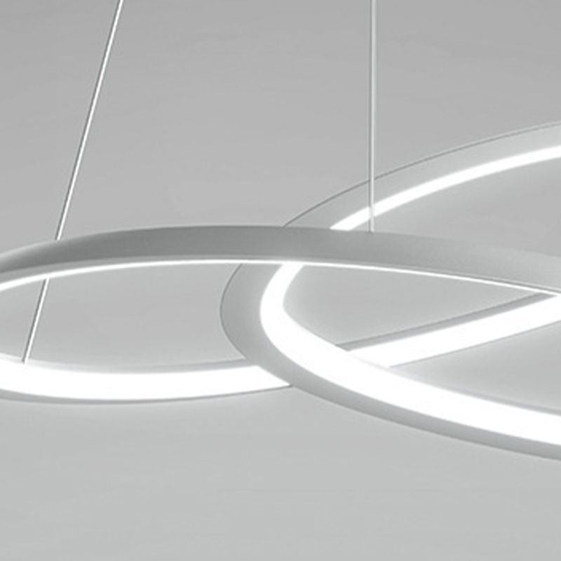 Linear Shape Metal Pendant Light Fixture Modern Style 1 Light Hanging Light Fixture