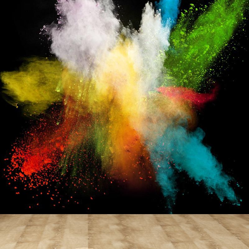 Whole Bursting Powder Wallpaper Mural Modern Beautiful Abstract Wall Decor in Multi-Color