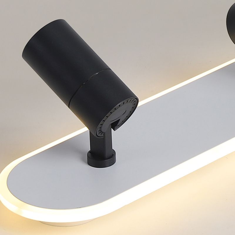 Eigentijdse LED-plafondlamp met inbouwverlichting voor woonkamer
